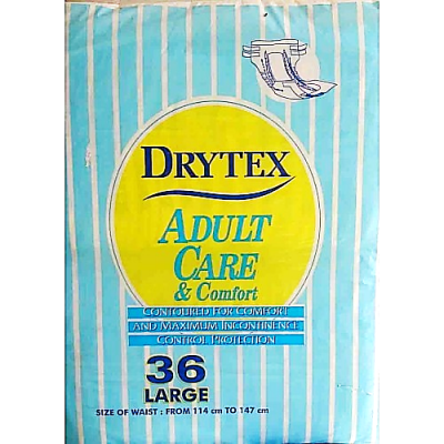 Drytex Adult Safe & Comfort  Large Waist Size 114 - 147 cm  36 pads
